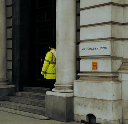 Close up of HM Revenue Customs Building